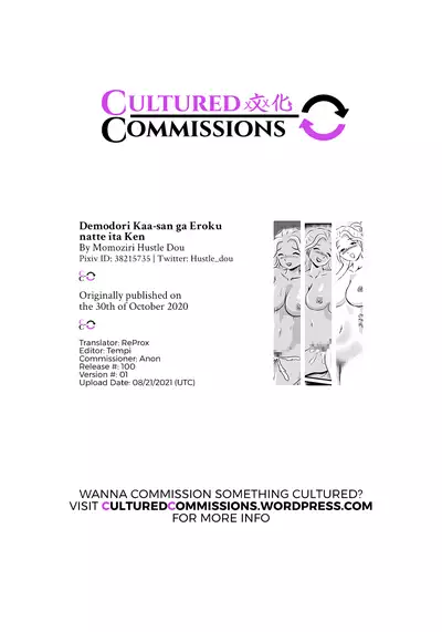 [Momoziri Hustle Dou] Demodori Kaa-san ga Eroku natte ita Ken | The Case Of A Mother Becoming Sexier After Moving Back In With Her Parents Post-Divorce [English] [CulturedCommissions]