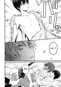 (SUPER23) [Aiou (Aoshi Hina)] Hen na T-shirt Kisetara Kareshi ga Okashiku Natta | Having donned an odd t-shirt, the boyfriend became strange (Free!) [English] [Arigatomina]