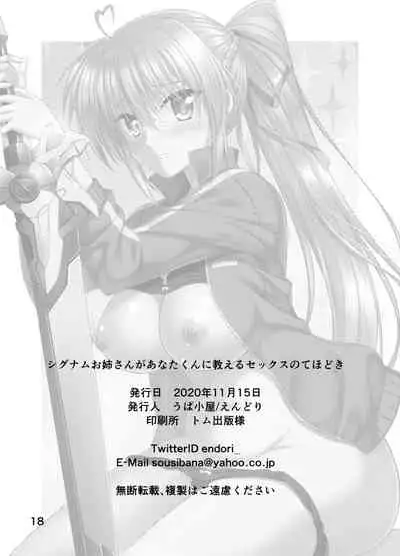 [Upagoya (Endori)] Signum Onee-san ga Anata-kun ni Oshieru Sex no Tehodoki (Mahou Shoujo Lyrical Nanoha) [Digital]