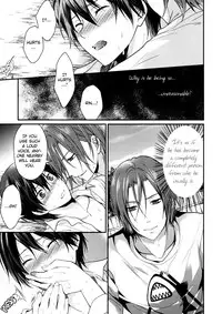 (SUPER23) [Aiou (Aoshi Hina)] Hen na T-shirt Kisetara Kareshi ga Okashiku Natta | Having donned an odd t-shirt, the boyfriend became strange (Free!) [English] [Arigatomina]