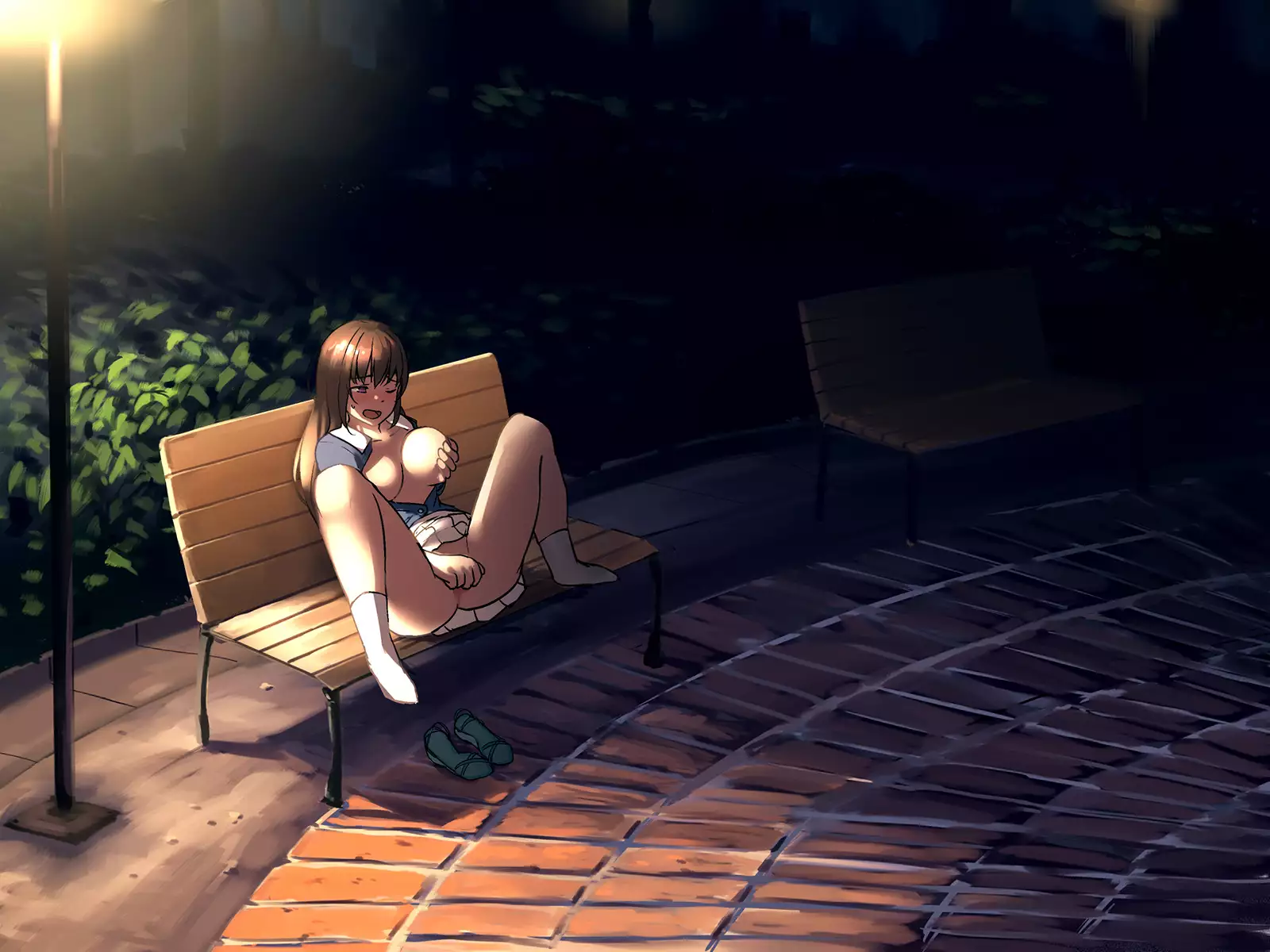 Kikenbi Netorare Ganbou ~SchCa Joui no ReaJuu Couple no Kanojo ga Oji-san no Nama Chinpo de Kyousei Tanetsuke~
