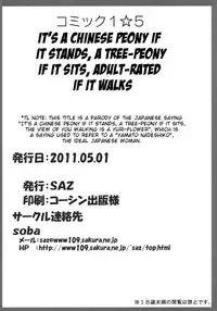 (COMIC1☆5) [SAZ (Soba)] Tateba Shakuyaku Suwareba Botan Aruku Sugata wa 18kin | The View of Her Walking is Adult-Rated (Toaru Majutsu no Index) [English]
