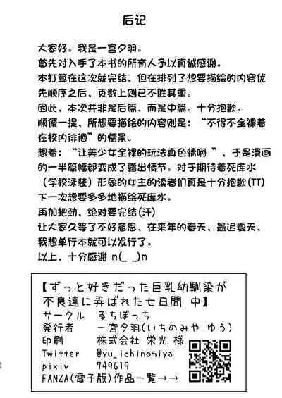 Zutto Suki datta Kyonyuu Osananajimi ga Furyou-tachi ni Moteasobareta Nanukakan Chuu