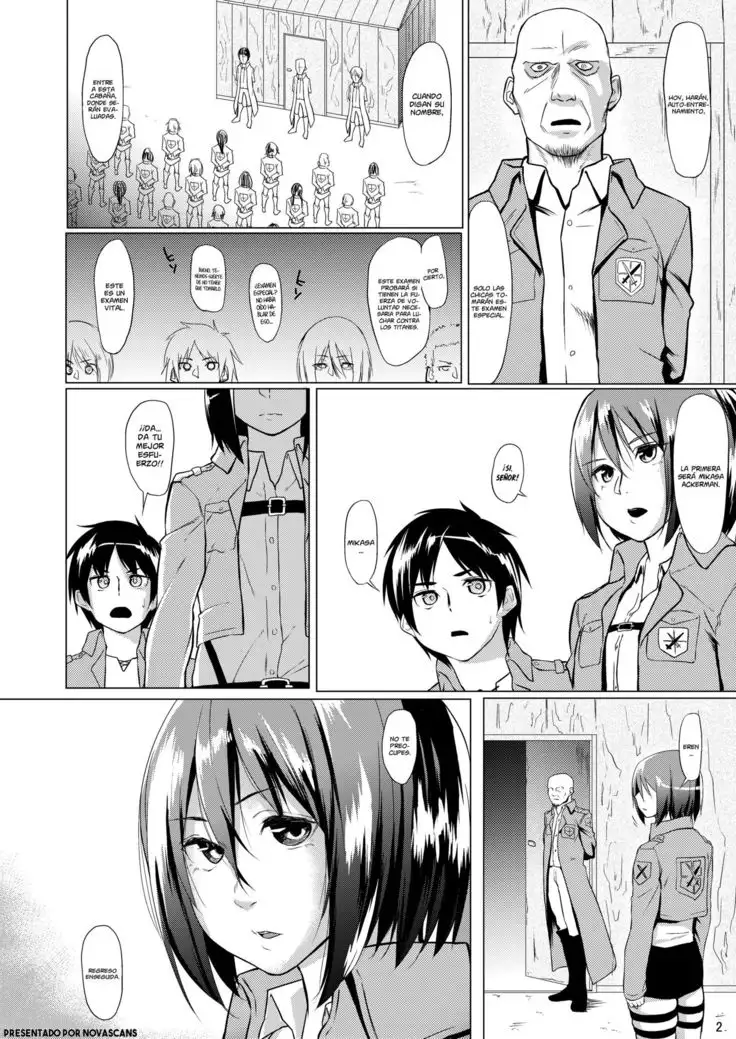Mikasa to Kibishii Shiken!! | El rudo entrenamiento de Mikasa