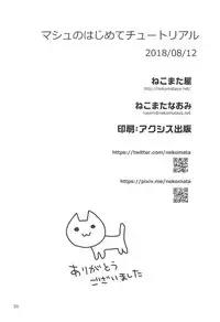 (C94) [Nekomataya (Nekomata Naomi)] Mash no Hajimete Tutorial (Fate/Grand Order)