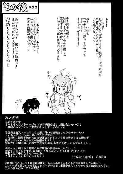 (Reitaisai 20) [DREAM CHASER (Kawatare)] Wachiki wa Bonyuu de Bonyuu Youkai 2 Kyoui de Kei ina Kyoui no Tatara Sensei! (Touhou Project)